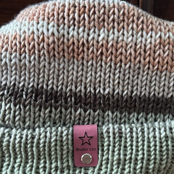 Studio 120 handmade knit revisable beanie Adult size